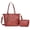 Brown, variant on Women’s 2-in-1 PU Leather Tote Bag with Tassel and Pouch, Vintage Shoulder Handbag, Large Capacity Camel