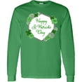thumbnail image 3 of Inktastic Happy St. Patrick's Day Clovers Long Sleeve T-Shirt, 3 of 5