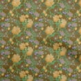 thumbnail image 1 of oneOone Cotton Cambric Dark Olive Green Fabric Florals Fabric For Sewing Printed Craft Fabric By The Yard 42 Inch Wide, 1 of 5