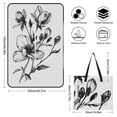 thumbnail image 2 of Black And White Ink Flower Outdoor Picnic Blanket, Foldable Waterproof Beach Mat, Portable Beach Blanket for Beach Camping, Hiking, Family Concerts, 2 of 8