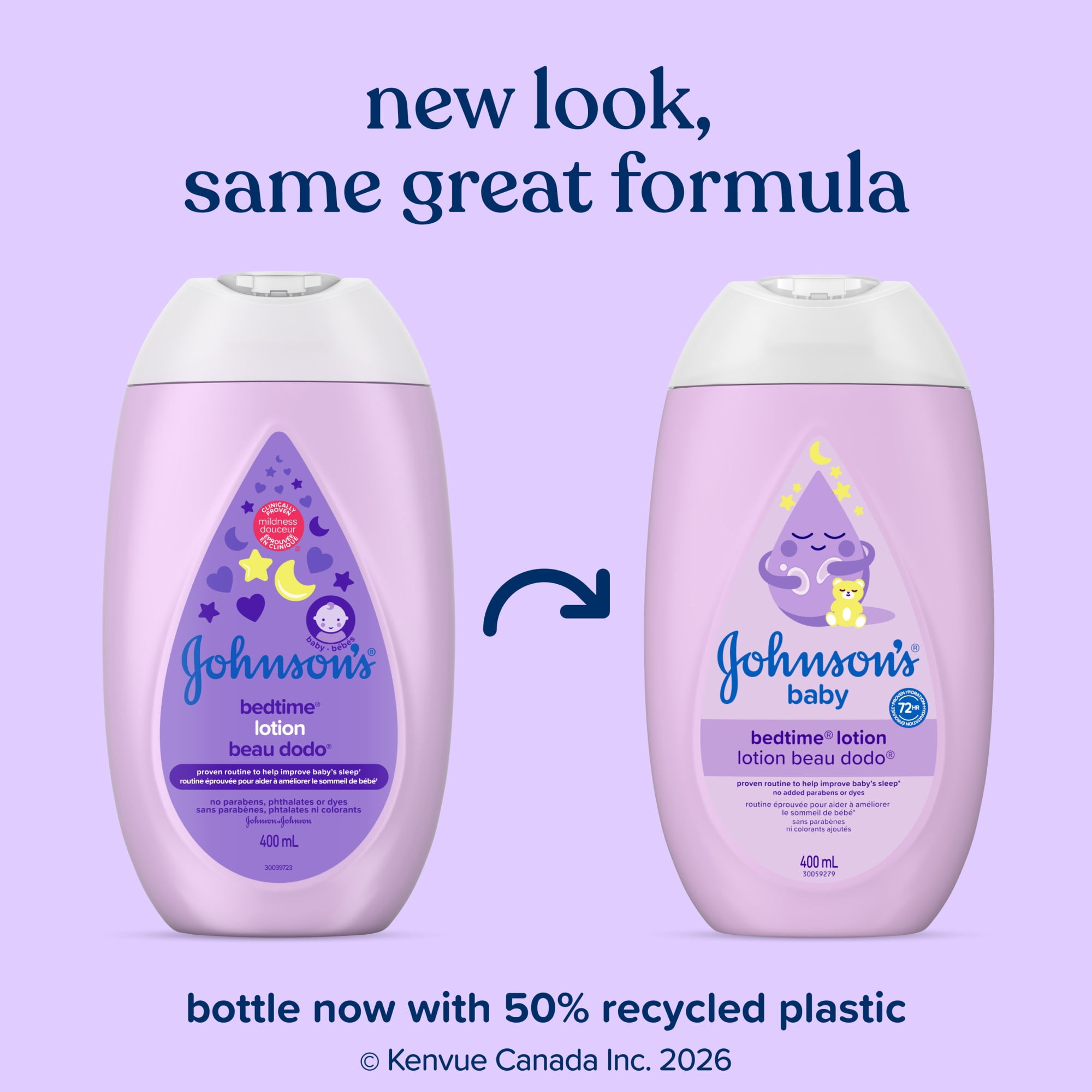 Johnson's Baby Bedtime Moisturizing Lotion and Cream for Dry Skin, 400 ml