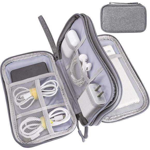 UTAH-Cable Organizer Bag, Portable Travel Cord Organizer case, All in One Waterproof Electronics Accessories Storage Bag for Cables, Chargers, Earphones, Hard Drives, 8.5 x 5 inch