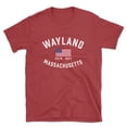 thumbnail image 1 of Wayland Massachusetts Patriot Men's Cotton T-Shirt, 1 of 1