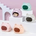thumbnail image 7 of Ceramic Hamster Habitat Hideout, Hideaway House For Dwarf Hamster Mice Gerbils Lemming-Grey-Small, 7 of 7
