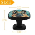 thumbnail image 4 of 4 Pcs Cabinet Handle Drawer Pulls Sheepdog Knobs with Screws Square Furniture Office Cabinet Knob Decoration, 4 of 7