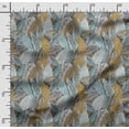 thumbnail image 2 of Soimoi Leaves Printed, Poly Canvas Fabric, Decor Sewing Fabric by The Yard 56 Inch Wide,Decorative Fabric for Curtains Tote Bags, Medium Yellow, 2 of 5