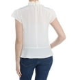thumbnail image 3 of Rachel Zoe Womens Mockneck Peplum Blouse, Off-White, Medium, 3 of 3