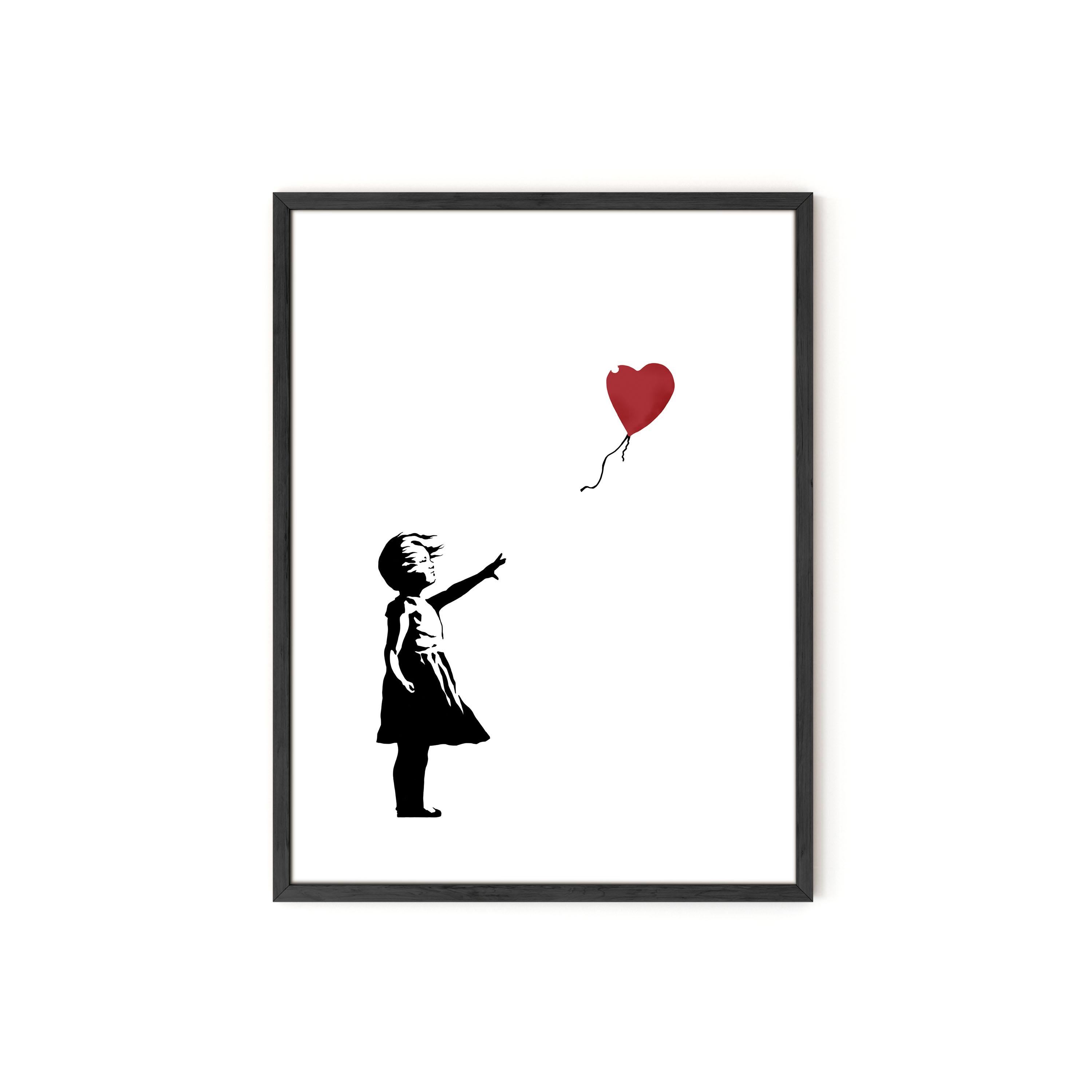 Banksy Wall Art Girl With Balloon By Haus And Hues Banksy Art Posters Banksy Girl With The