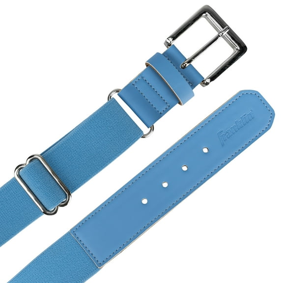 Franklin Sports MLB Adult   Youth Baseball Belt - Belt for Teeball, Baseball   Softball - Boys   Girls Adjustable Size Adult   Youth Belt - 27" to 48" Inch Waist - Carolina Blue
