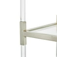 thumbnail image 5 of DecMode 22" x 70" Silver Metal Cube Shaped 4-Tier Shelving Unit with Clear Glass Top and Acrylic Legs, 1-Piece, 5 of 13