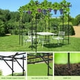 thumbnail image 7 of MOPHOTO Large Outdoor Garden Arch Trellis for Climbing Plants,87"H x 118"L x 79"W Large Grape Vine Trellis Arch Arbor Gazebo,Grape Trellis for Climbing Plants,Courtyard and Garden Decoration, 7 of 7