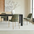 thumbnail image 3 of CHITA Modern Dining Chairs Set of 2 Metal Legs Dining Chair, Fabric in Green, 3 of 9