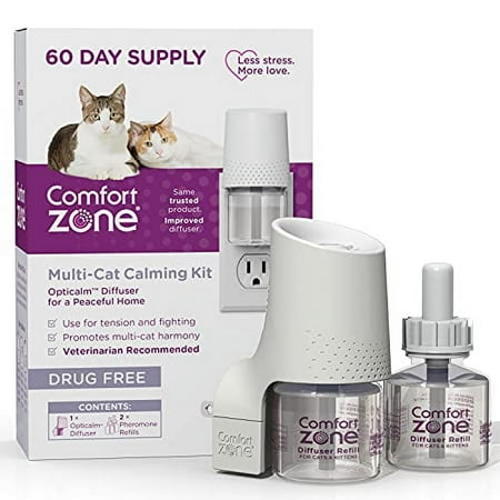 UPC: 0039079003896 | Comfort Zone 1 Diffuser Plus 2 Refills Multi-Cat Calming Diffuser Kit (60-Day Supply) for a Peaceful Home Veterinarian Recommended Reduce Cat Fighting Spraying & Other Problematic Behaviors