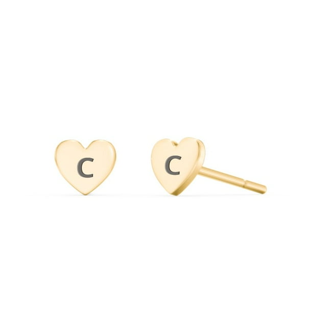 Initial Stud Earrings