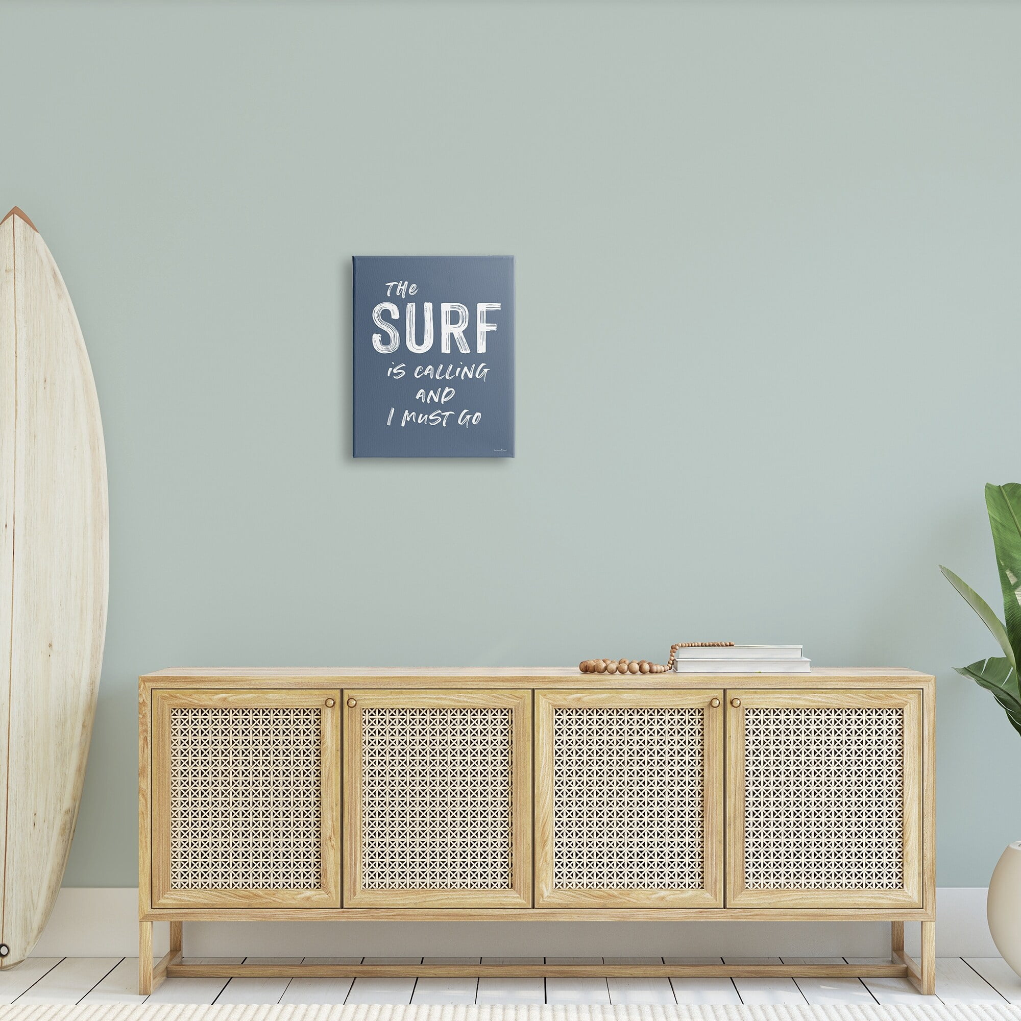 Stupell Industries Surf is Calling I Must Go Nautical Phrase, 16 x 20,Design by Lettered and Lined