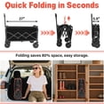 thumbnail image 3 of Wagons Carts Carro plegable de 360 ​​libras con ruedas Carro plegable con mango flexible Carro plegable portátil liviano para acampar, playa, picinic, comestibles, deportes al aire libre, compras (neg, 3 of 9