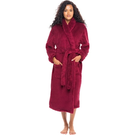 

Alexander Del Rossa Womens Bathrobe Burgundy XS
