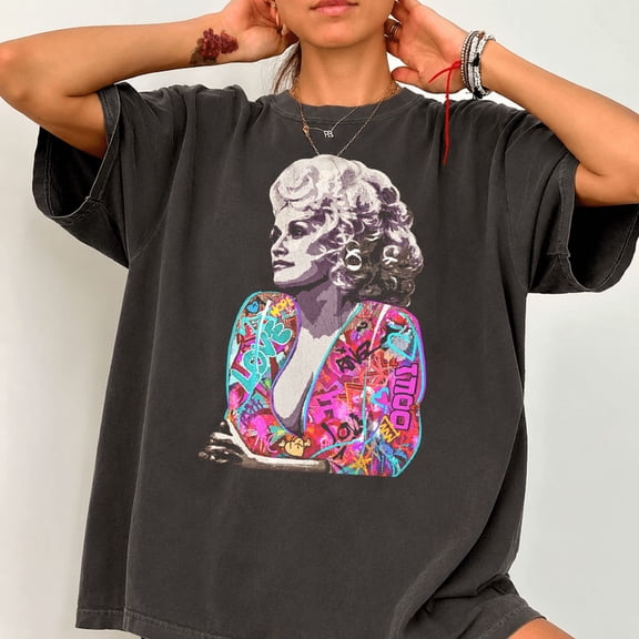 Retro Dolly 80s Tshirt, Country Music Shirt, Vintage Western Cowgirl Graphic T-shirt, Dolly Fan Merch