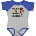 thumbnail image 3 of Inktastic Yes, This is My First Rodeo- Cowgirl in Hat and Boots Girls Baby Bodysuit, 3 of 5