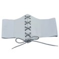thumbnail image 1 of Corsé de control de abdomen francés para mujer con falda, camisa, lazo elástico, cinturón ancho de estrella de cinco puntas, 1 of 3