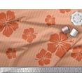 thumbnail image 2 of Soimoi Orange Georgette Viscose Fabric Stripe & Floral Decor Fabric Printed Yard 42 Inch Wide, 2 of 3