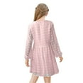 thumbnail image 2 of Baywell Girls Dresses Swiss Dot Long Sleeve Ruffle Collar Party Dress Casual Midi Dress for Kids Girl 4-13Y, 2 of 4