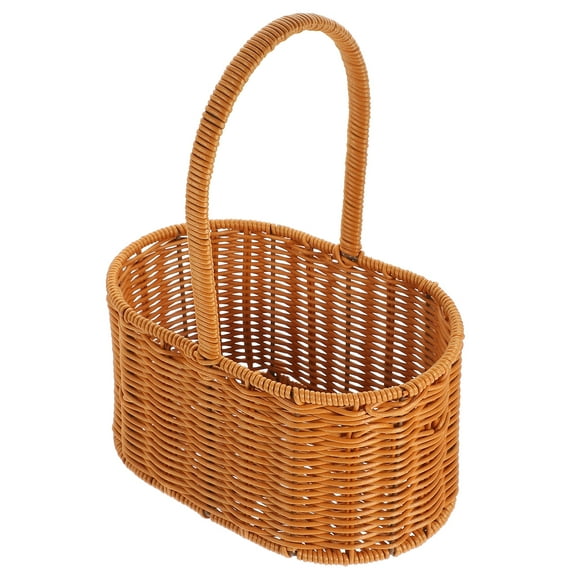 HOMEMAXS  Storage Containers Large Wicker Basket Imitation Rattan Woven Flower