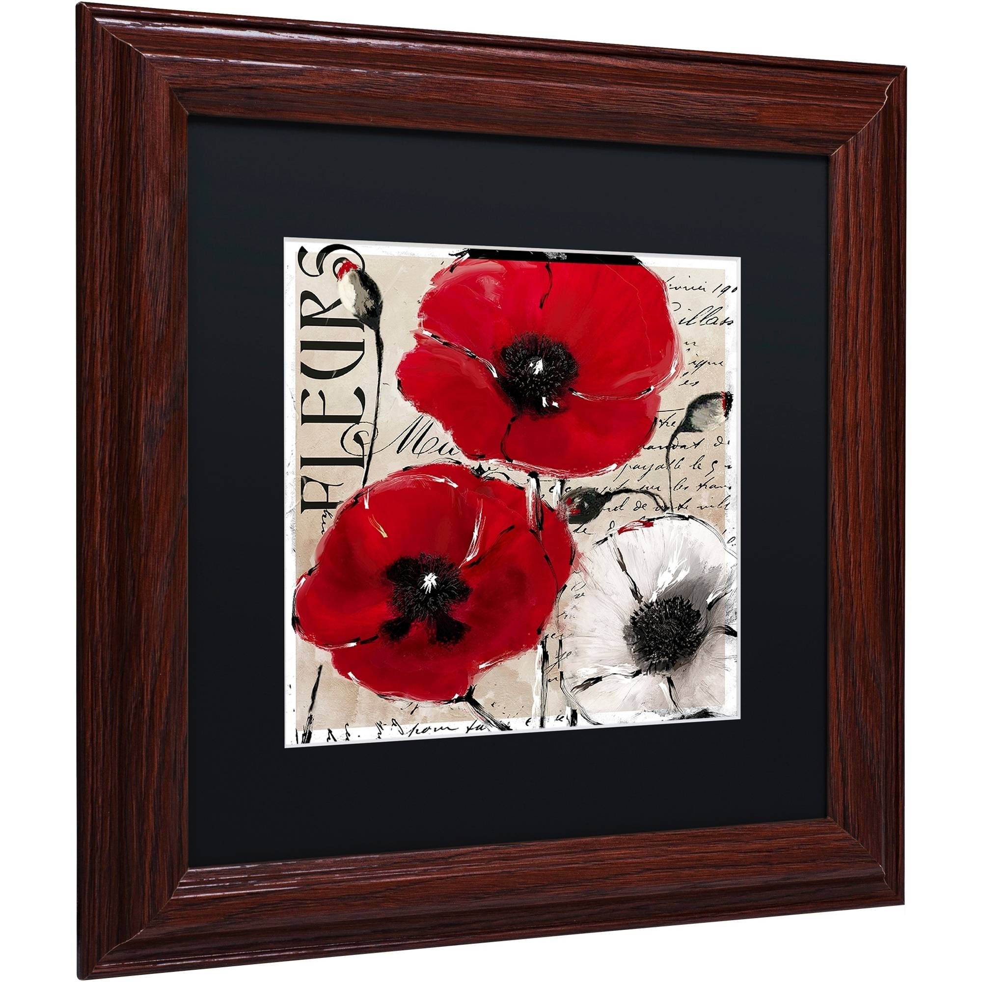 Trademark Fine Art "Rouge One" Canvas Art by Color Bakery Black Matte, Wood Frame