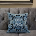 thumbnail image 4 of Floral Paisley Indoor/Outdoor Pillow with Removable Cover in Black Blue Yellow20x20, 4 of 4