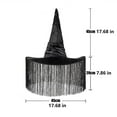 thumbnail image 2 of ZLKMQM Halloween Witch Hats with Tassel Veils Black Large Ruched Witch Hat Women Costume Accessory for Halloween Cosplay Party, 2 of 8