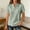 Green, variant on Womens T Shirts Solid Short Sleeve Notch V Neck Button Top Women Blouses Navy M