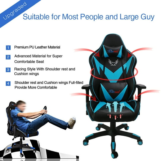 Kinsal Gaming Chair Large Size Racing Chair High Back