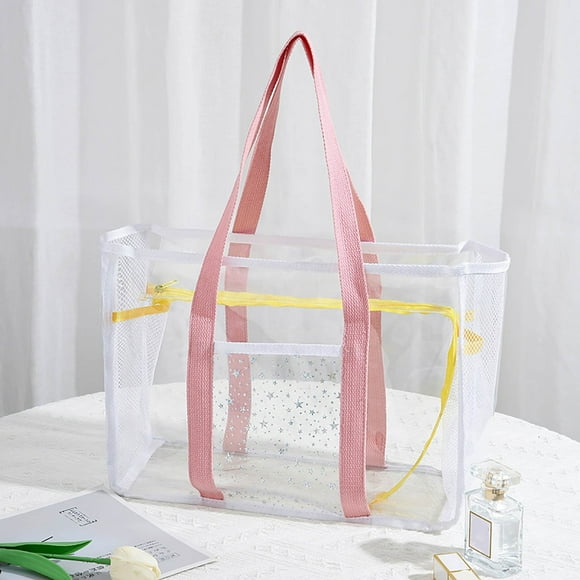 Organisateur de Rangement de Plage Transparent pour le Camping, la Natation et les Activités de Voyage en Plein Air avec Poche avant et