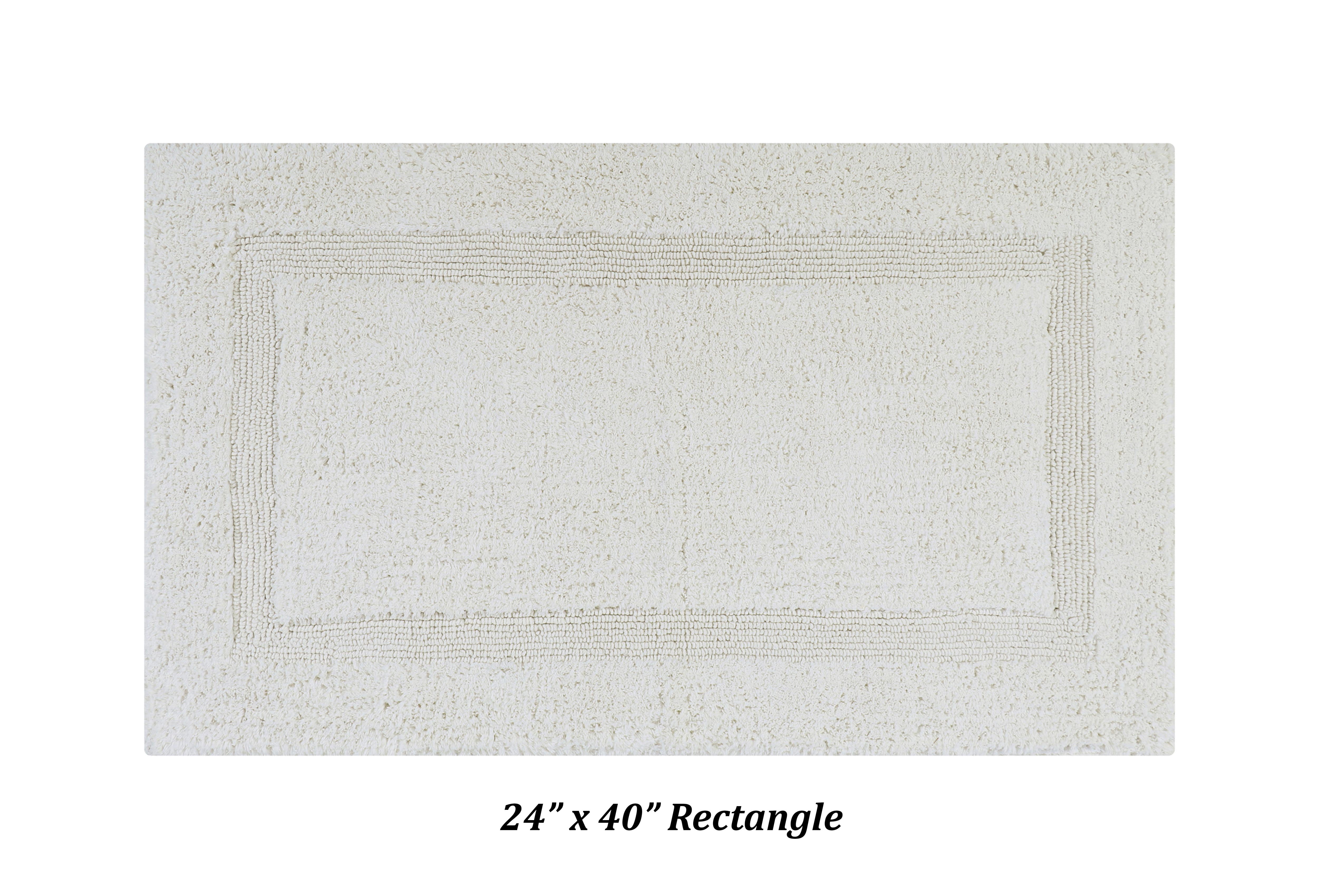 Better Trends Premium 3 Piece Bathroom Rug Set 100% Cotton, Extra Soft Tufted Bath Mat, Water Absorbent & Reversible Mat, Ivory Lux Collection