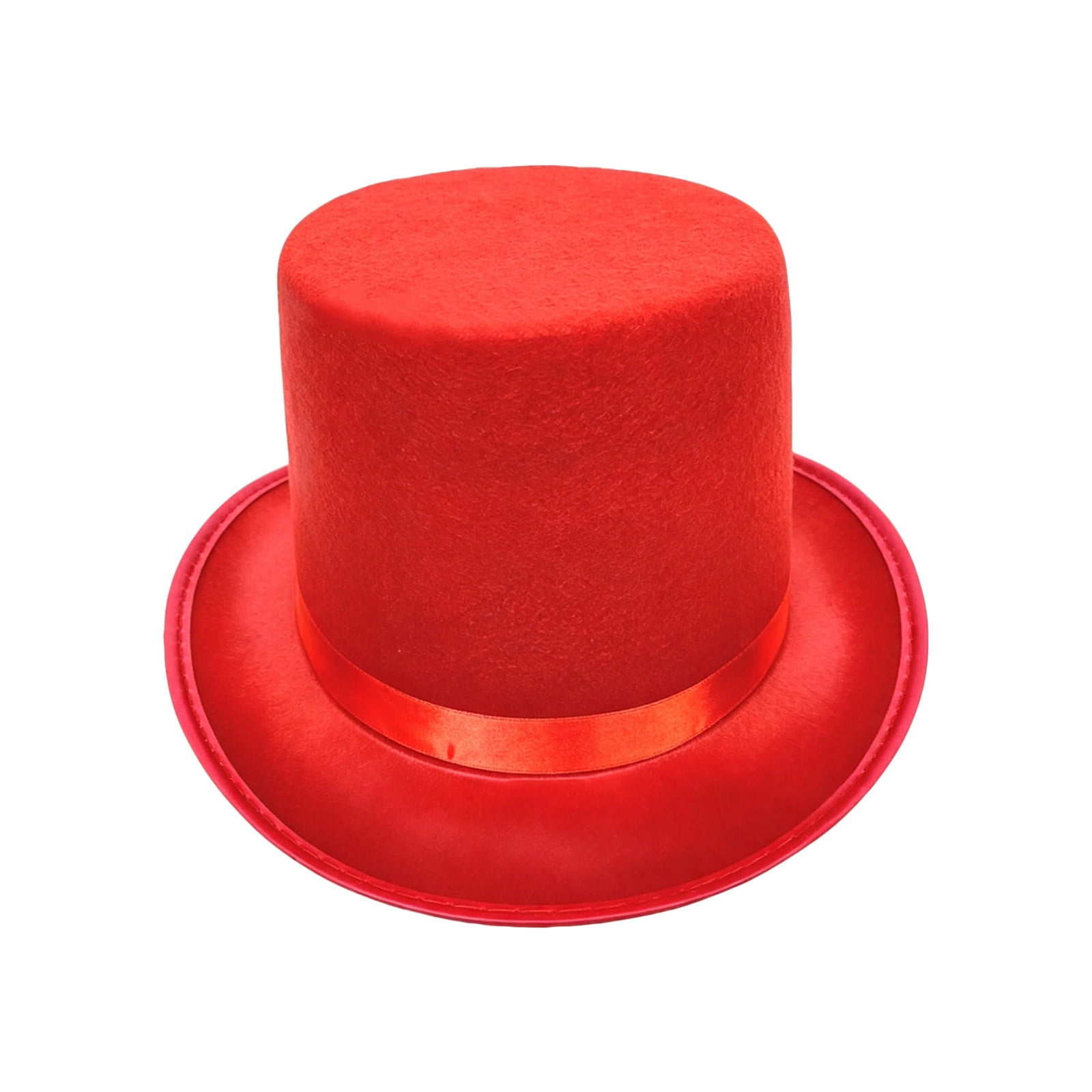 Magician Felt Top Hat For Adults Butler Costume Top Hat Ringmaster Hat Dress Up Party Hat 22.8-23.6In