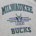thumbnail image 6 of Men's Mitchell & Ness Heather Gray Milwaukee Bucks Hardwood Classics All Over 4.0 Pullover Sweatshirt, 6 of 7