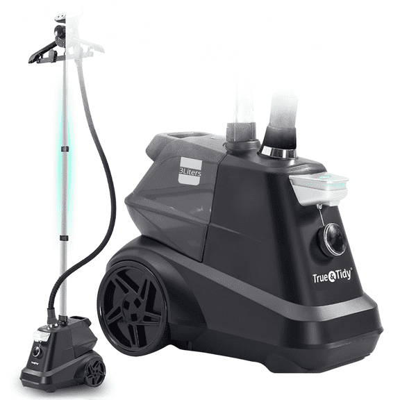 True & Tidy Tidy SX3 Heavy-Duty Industrial Garment Steamer with Foot Pedal Control, 3 Steam Settings, 360-Degree Nozzle