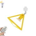 thumbnail image 1 of FSLiving Dimmable Remote Control Track Pendant Lights Single Circuit H-Type Adjustable Angle E26 Base Yellow Triangular Iron Shade Track Lighting Fixtures for Office Store Art Home Decor - 1 Light, 1 of 10