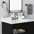 thumbnail image 4 of Bathroom Faucets for Sink 3 Hole,  Matte Black Bathroom Sink Faucet with Pop-up Drain and Supply Lines, Stainless Steel Lead-Free Widespread Faucet for Vanity RV Farmhouse Sink, 4 of 13