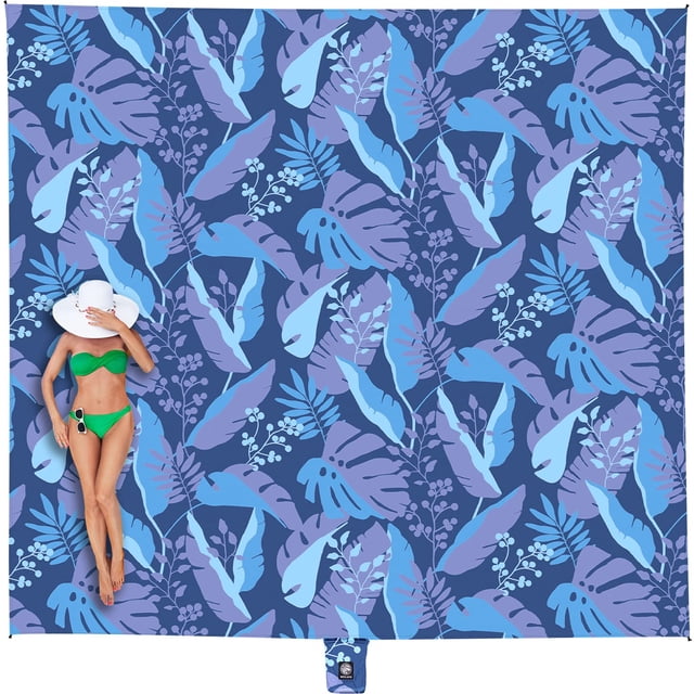 Manta de playa WEKAPO de gran tamaño, impermeable y resistente a la arena, 244 x 213 cm