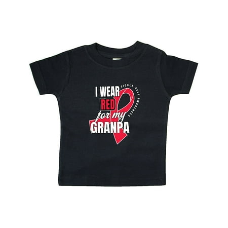 

Inktastic Sickle Cell Awareness I Wear Red For My Granpa Gift Baby Boy or Baby Girl T-Shirt