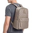 thumbnail image 4 of BadPiggies Travel Backpack for Women Men, Nylon Quilted College Laptop Backpack Fits 15.6" Laptop Personal Carry-on Size Bag with Trolley Sleeve, 4 of 9