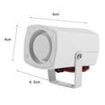 thumbnail image 2 of Alarm Siren, Wired Mini Horn Siren Loud Home Vehicle Security Sound Alarm System With Support 110dB DC 12V for Car Home Doorbell Security Protection System, 2 of 9