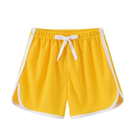 

Pimfylm Girls Shorts Baby Toddler Girls Pull on Everyday Shorts Yellow 3 Year