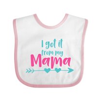 Inktastic I Got It from My Mama, Mom, Mother, Arrow, Hearts Boys or Girls Baby Bib
