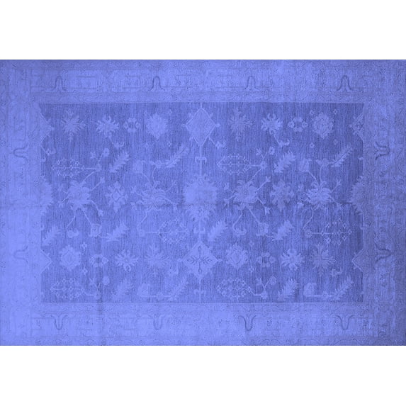 Ahgly Company Indoor Rectangle Oriental Blue Industrial Area Rugs, 2' x 3'