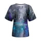 thumbnail image 4 of Camisas gráficas Penkiiy para mujer New Crew-neck Print Casual Top XL Multicolor, 4 of 6