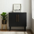 thumbnail image 3 of Crosley Furniture Everett Wood Accent Cabinet in Matte Black, 3 of 11