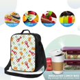 thumbnail image 4 of Rateoe Lobster Sea Shell Lunch Bag Reusable Lunch Box with Shoulder Straps for Men Women Insulated Portable Lunchbox for adults Suitable for School Work Picnic, 4 of 7