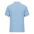 thumbnail image 6 of Rvwovn Men's Lightweight Cotton T-Shirt - Short Sleeve Band Collar Summer Casual Henley Solid Top, 6 of 6